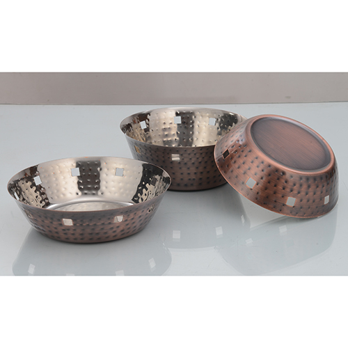 Copper Round Bread Basket