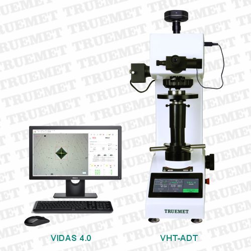 Computerized Digital Touch Screen Vickers Hardness Tester (Vht-adt Series With Vidas 4.0) - 585x200x630 Mm , 10x Digital Eyepiece, Auto Turret Mechanism, Lcd Touch Display, Halogen Illumination