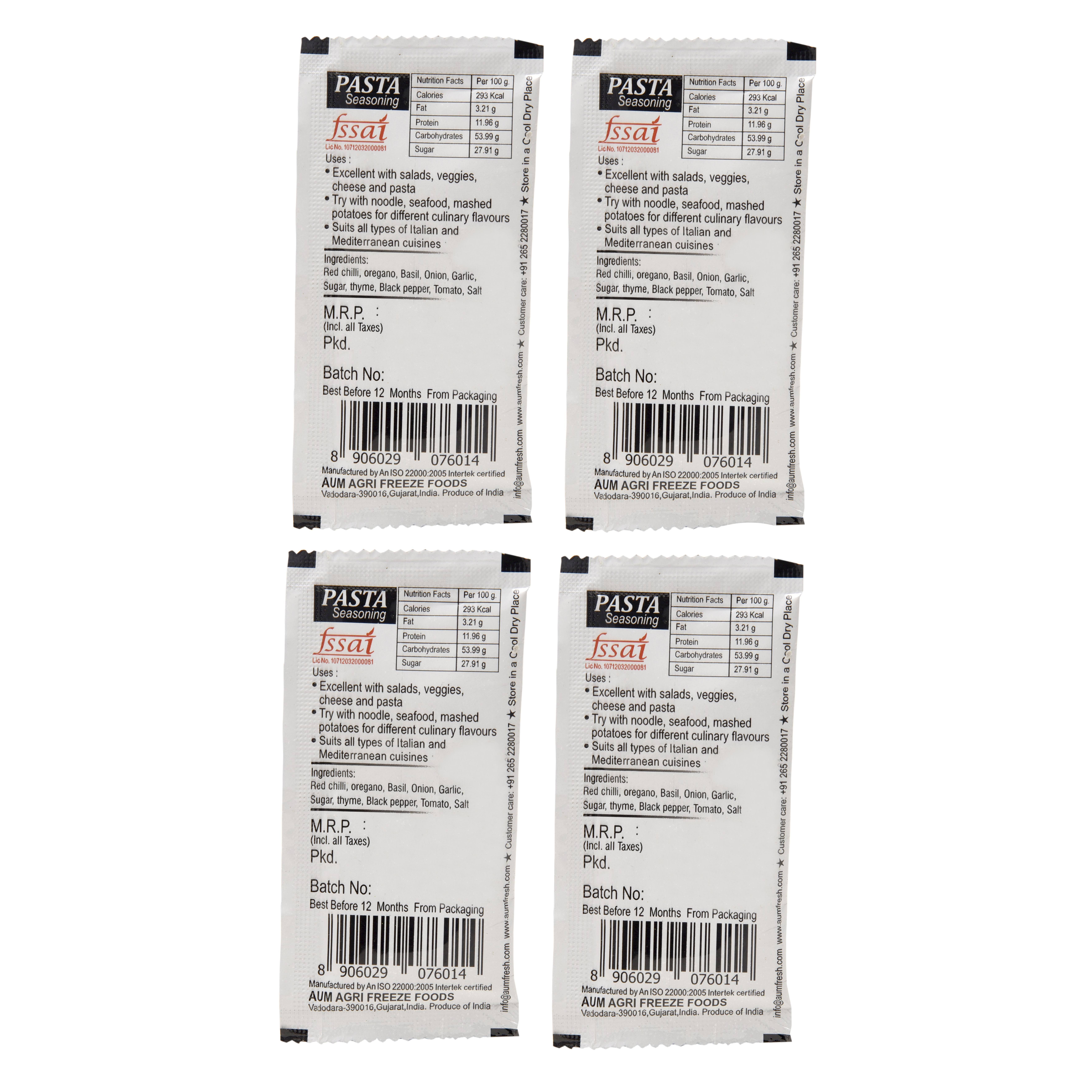 Pasta Seasoning Sachets - Freeze Dried Powder & Granules, 5 Grams In Cool & Dry Packaging