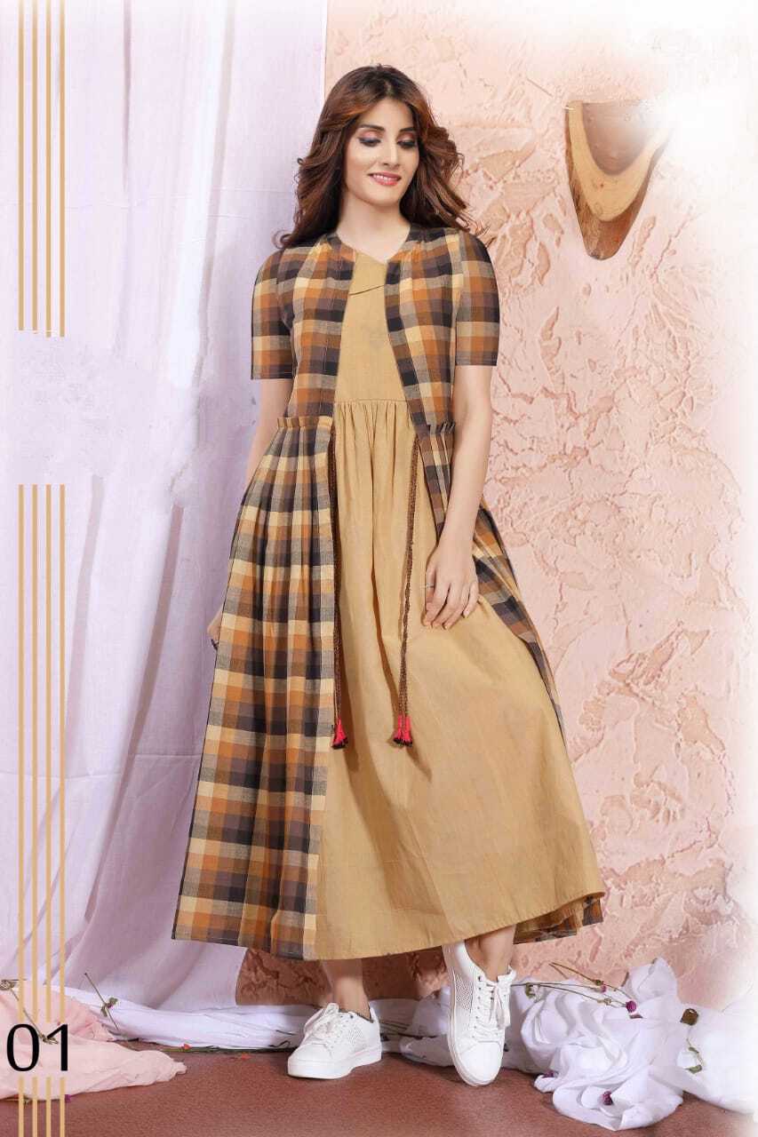 Girls Western Kurti - Cotton Fabric, Sizes M, L, Xl, Xxl, 45" Length | All Season Wear, Short Sleeves, Digital Print