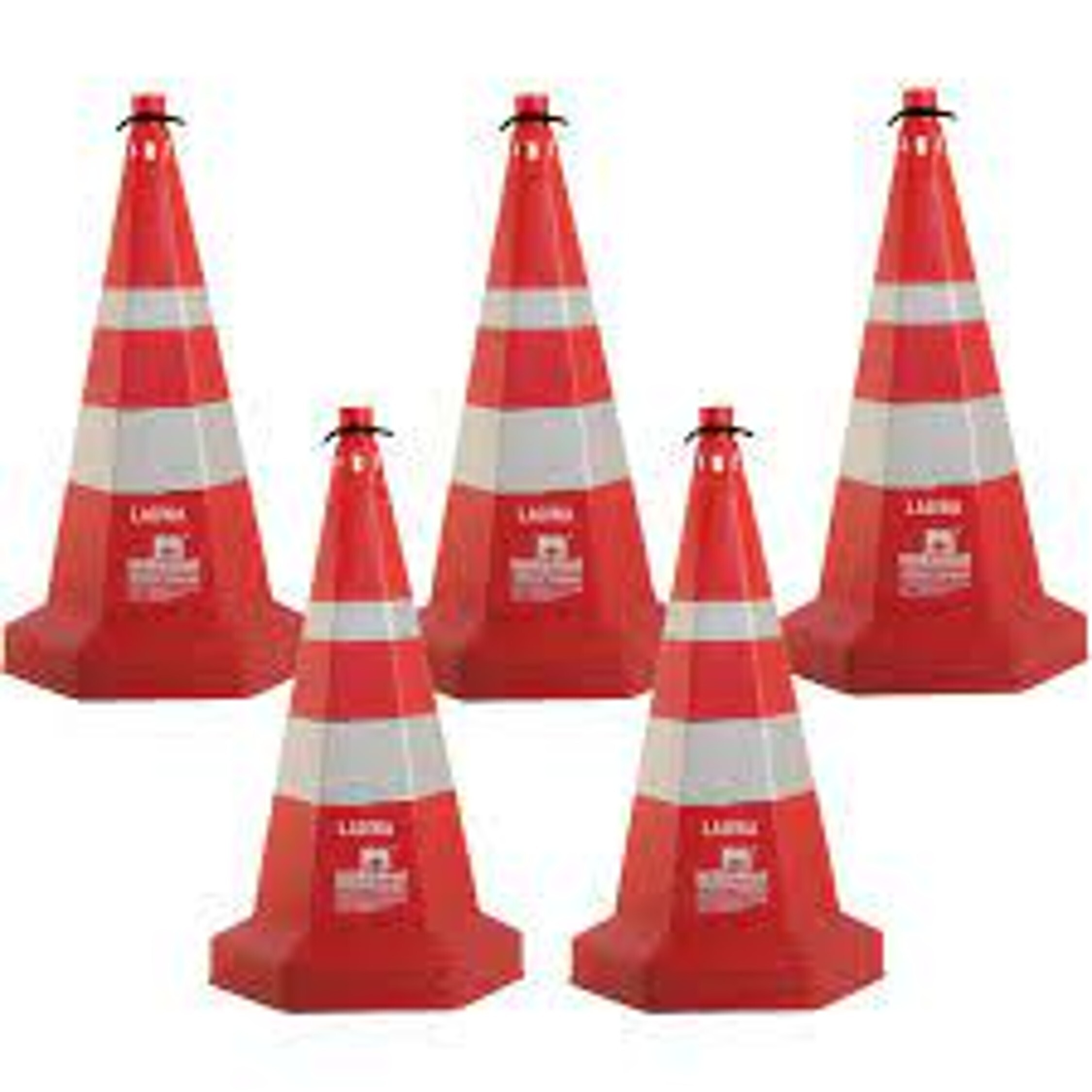Traffic Cone 750mm Tall Cones - Ldpe Material, 750mm Height, Red Color | Available With Reflective Sleeve, Tear Resistant, Stackable Design
