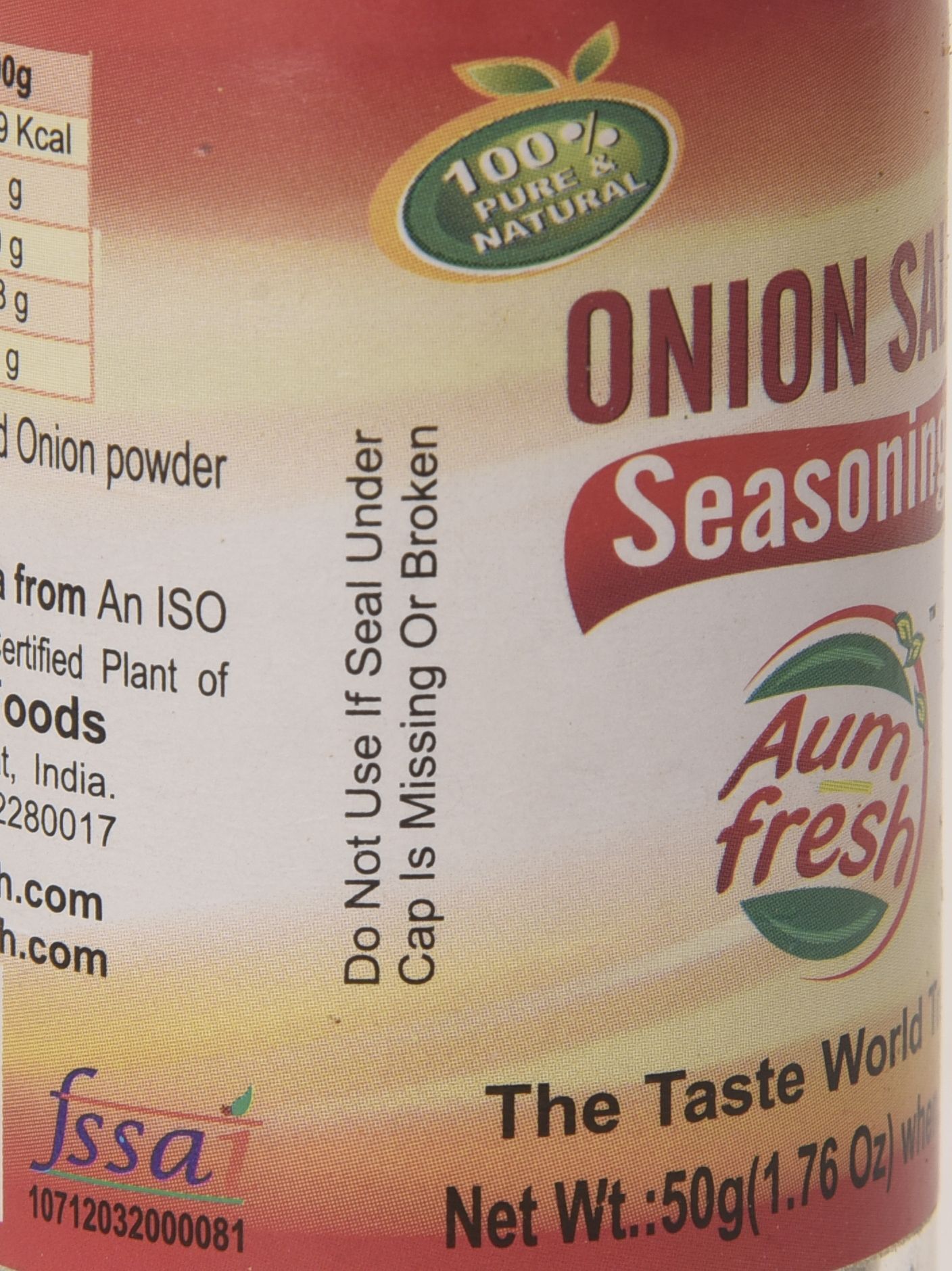 Onion Salt Seasoning - 50 Grams Glass Bottle | Freeze Dried Green Powder, Ideal For Parathas, Cutlets, And Savory Dishes