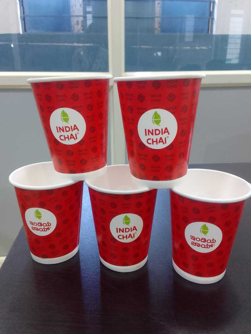 120 Ml Long Branding Cup - Paper Material, 120 Ml Size, Multi Color | Cold & Heat Resistant, Food Grade, Perfect For Coffee & Tea