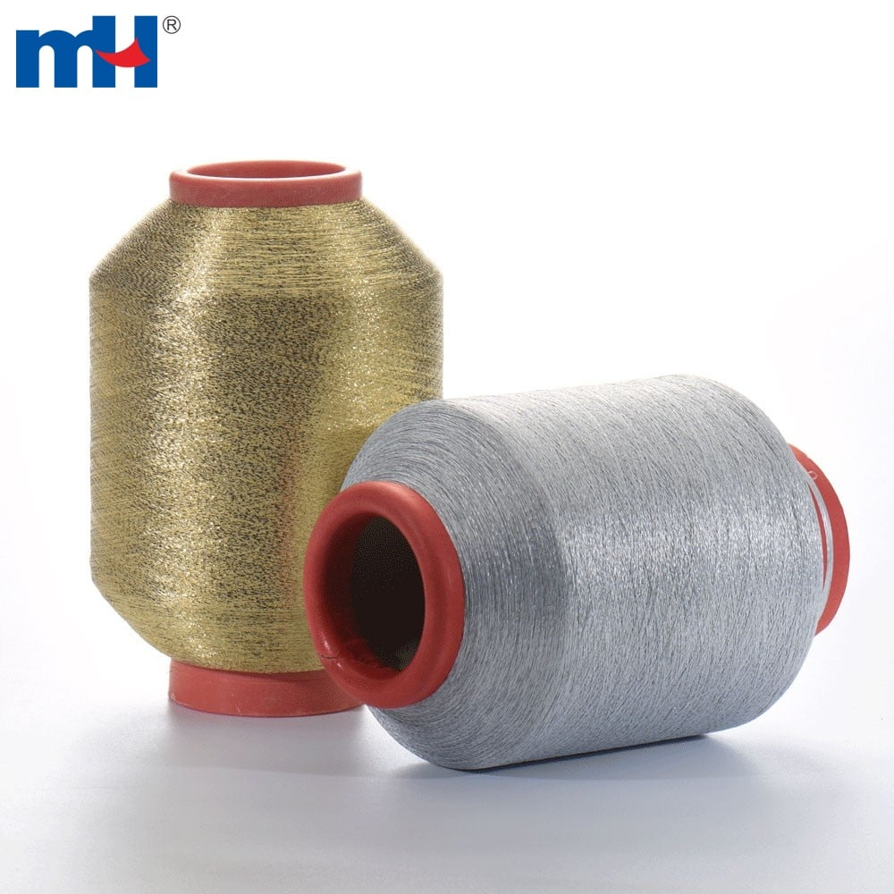 Mh Type Metallic Yarn - 76,000m/kg Gold | Eco-friendly, Anti-piling, Irregular Curved Surface, High Tenacity, Fancy Yarn For Knitting And Embroidery