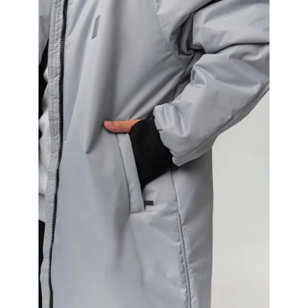 Coat 49-10 - 100% Polyester, Temperature Range: 0 To -10â°c, Grey | Comfortable, Durable, Waterproof, Windproof, Zipper Closure, Semi-gloves Cuffs