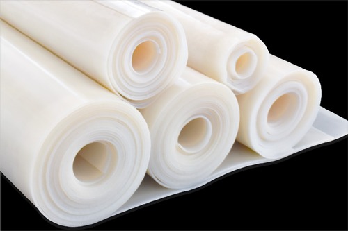 Milky White Silicone Rubber Sheet Length: 10  Meter (M)