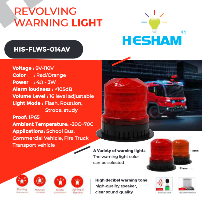 Revolving Warning Light - Input Voltage: 3 Watt (W)