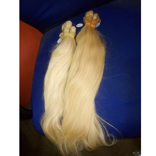 ब्लोंड मशीन मेड वेट हेयर एक्सटेंशन