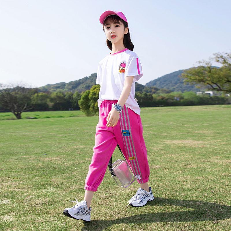 Girls Stylish Track Suit - Polyester, Size 5-8 Years, Pink Color | Relaxed Fit, Comfortable, Durable, Active Wear, Trendy Striped Design