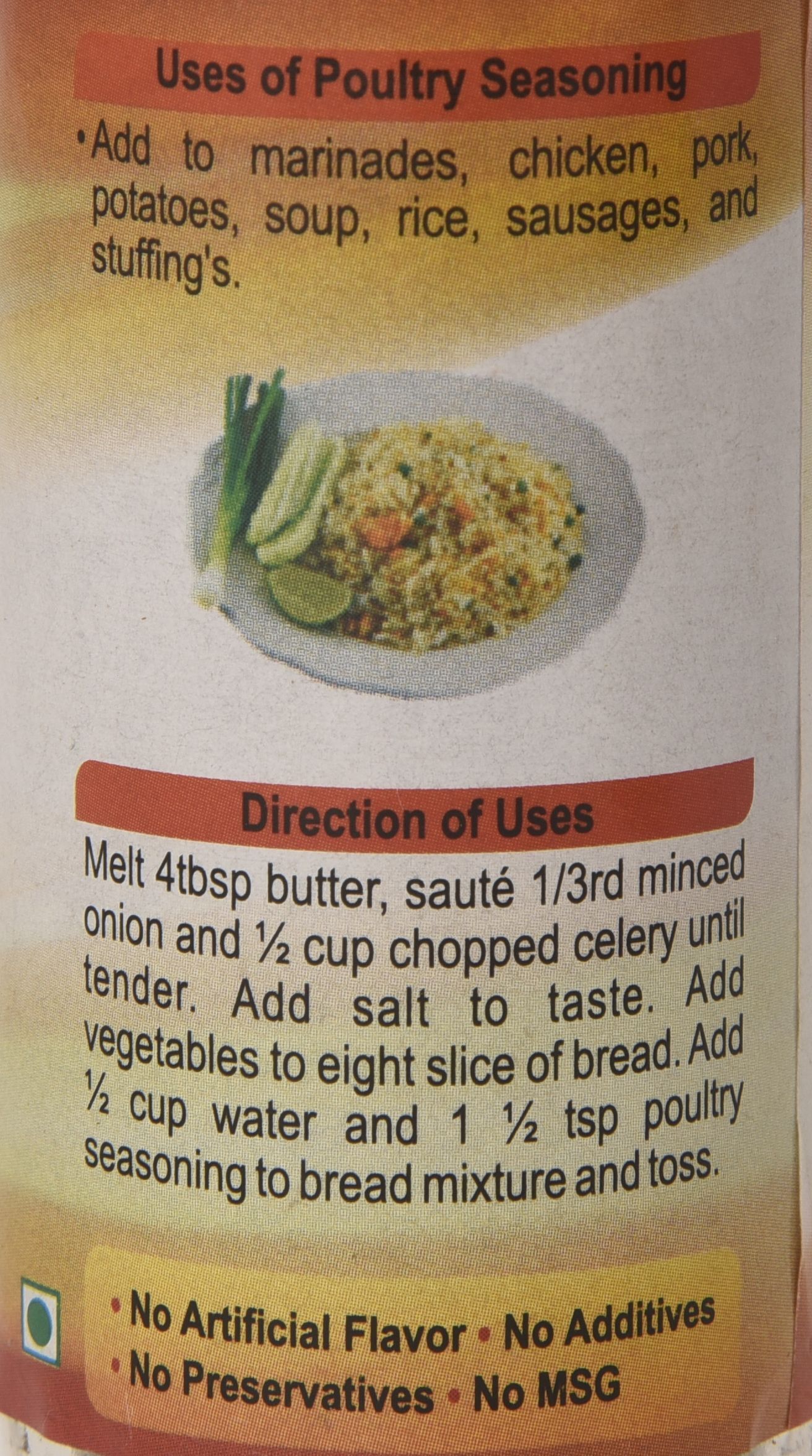 Poultry Seasoning - Freeze Dried, Deep Green Powder & Granules | Suitable For Cool & Dry Storage, 15 Grams Weight