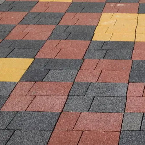 Interlocking Shot Blasted Paver Blocks - Cement, 60mm & 80mm Thickness, Red, Black, White - Durable, Slip-Resistant, Easy to Clean, Weather-Resistant