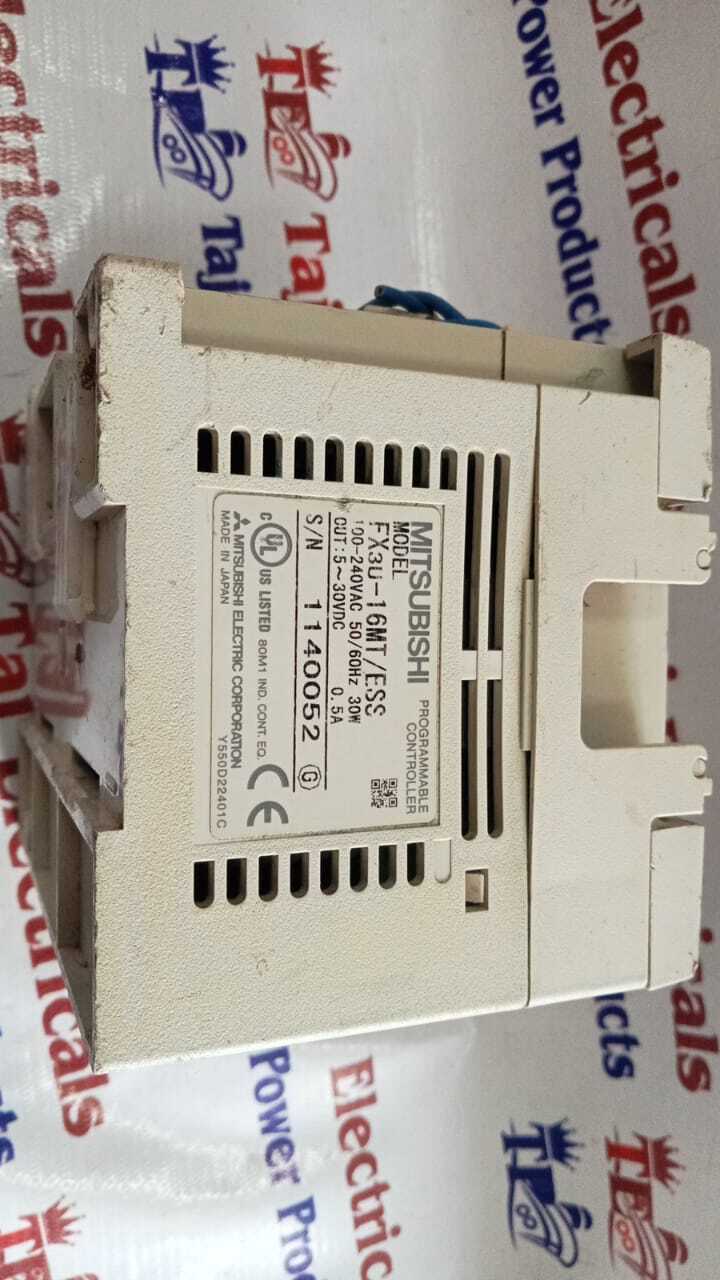 Mitsubishi Fx3u-16mt/ess Plc - Ac 100-240v 8 Dc Inputs, 8 Transistor Outputs | Compact Design, Modular Design, Reliable Operation, Versatile I/o