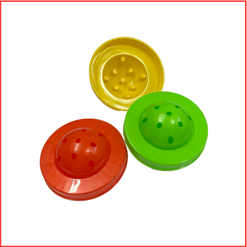 96 Mm Lolipop Cap - Plastic, 96 Mm Diameter, Yellow, Pink, Red | Customizable Screw Cap Ideal For Jars, User-friendly Design, Lightweight