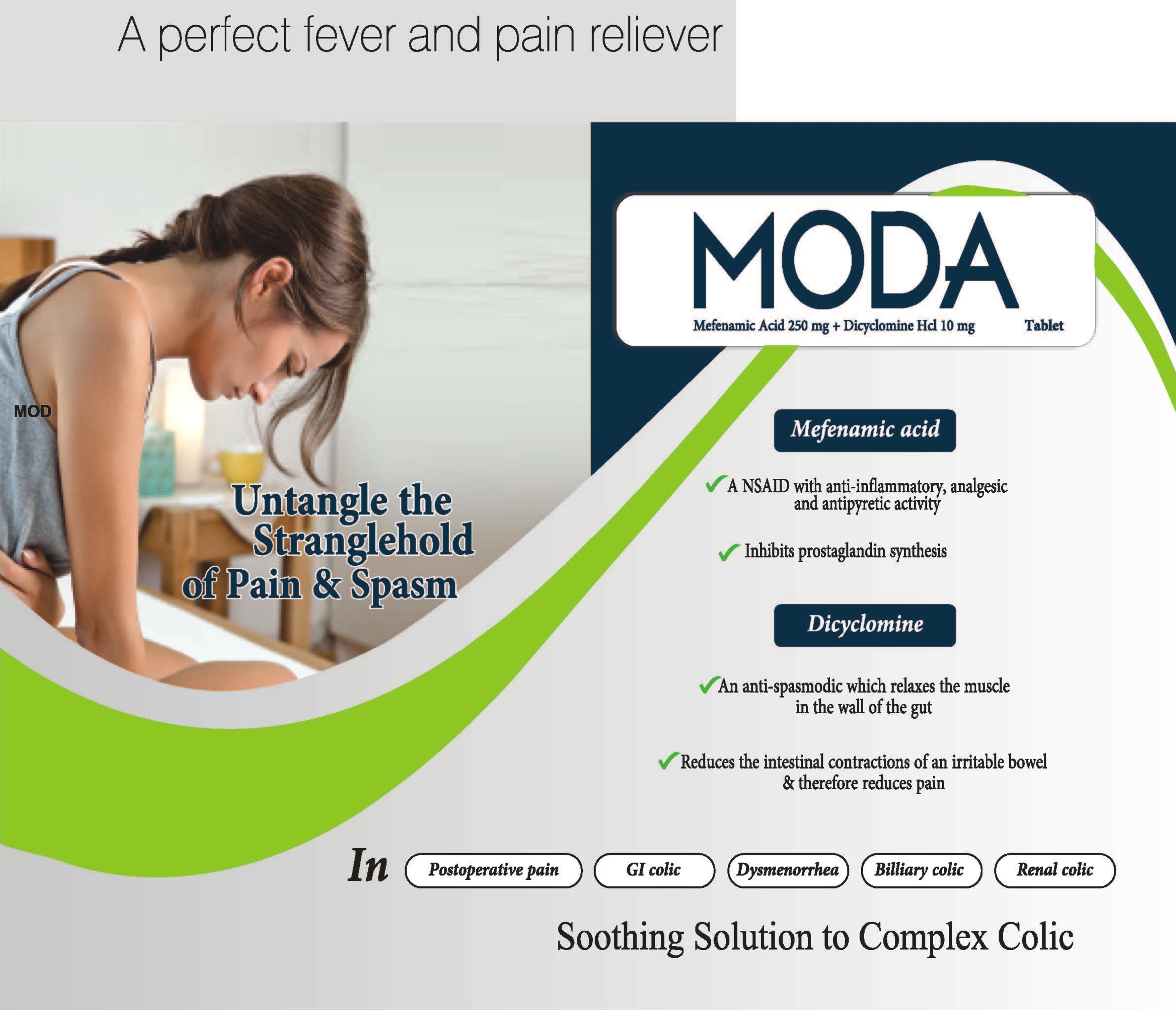 Mefenamic Acid Dicyclomine Hcl - Drug Solutions Tablets | Relief For Menstrual And Colicky Pain