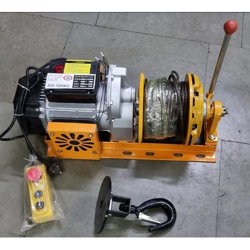 Yellow Electric Clutch Winch