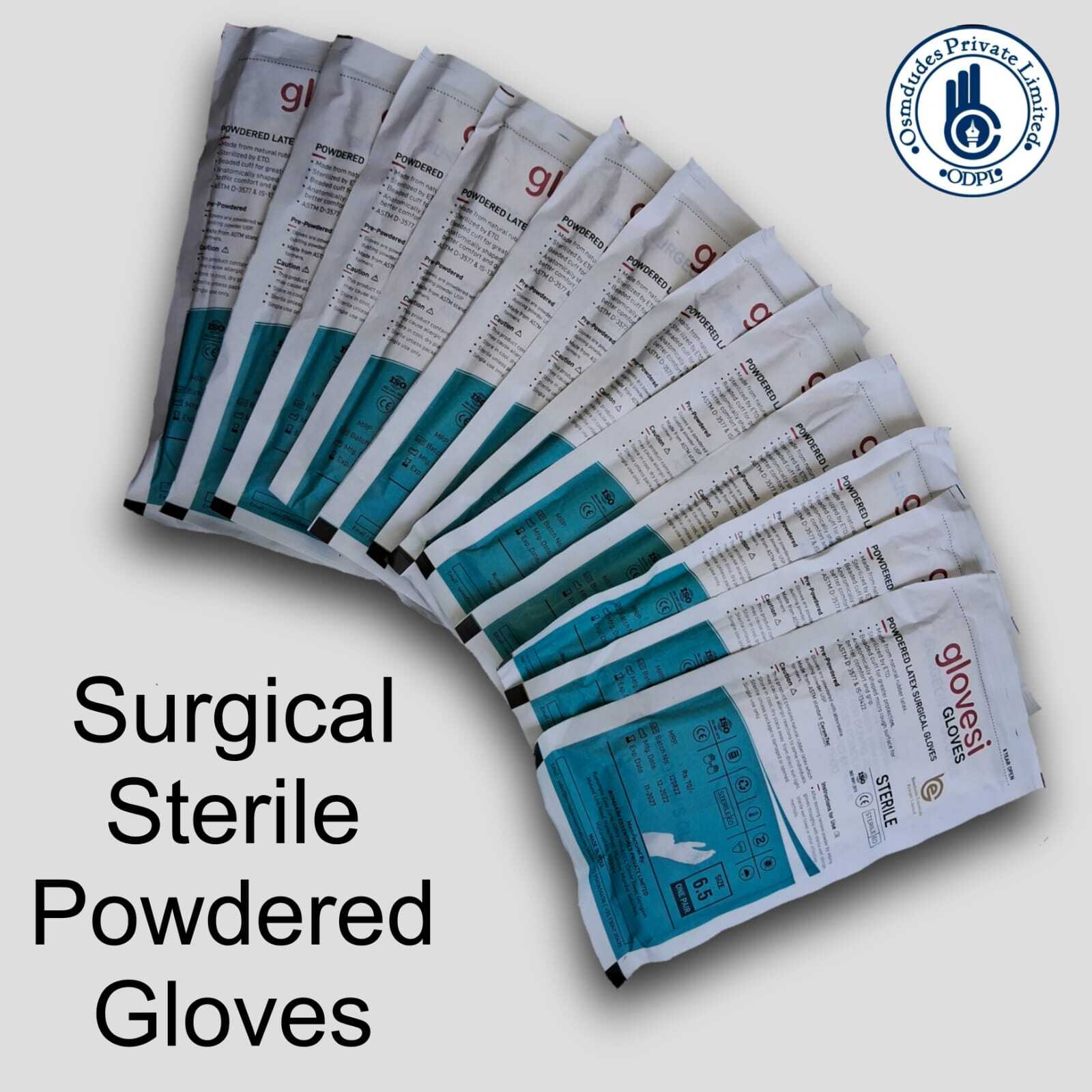 White Surgical Sterile Gloves