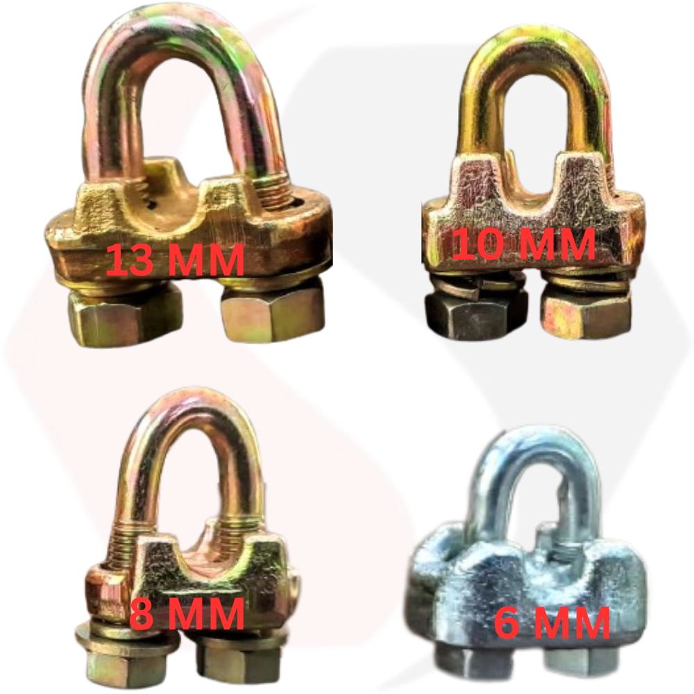 Wire Rope Clips - Material: Zinc