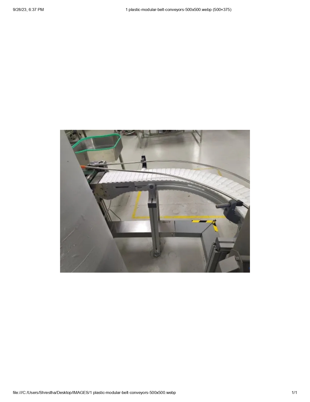 Modular Belt Conveyors - Material: Mild Steel