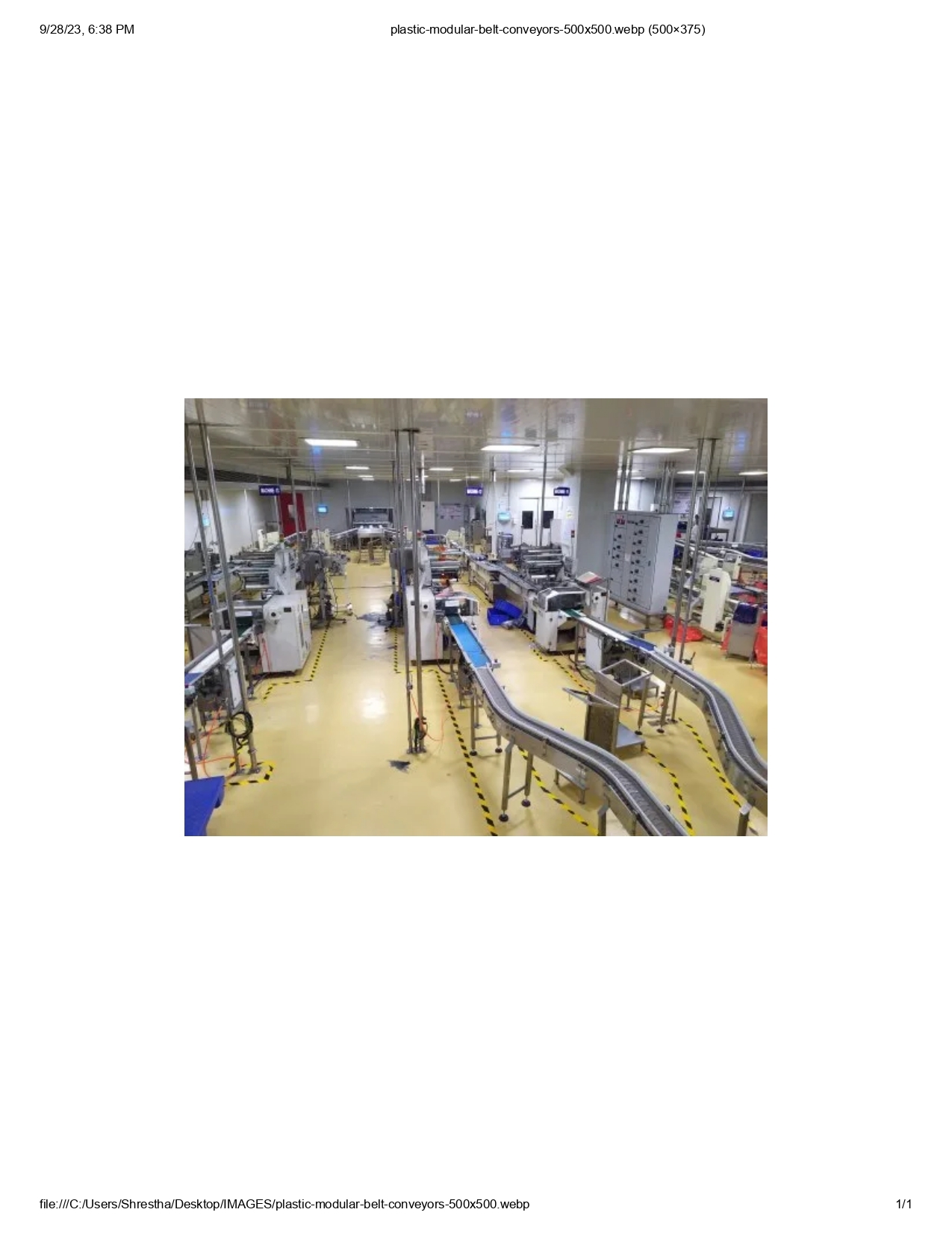Modular Belt Conveyors - Material: Mild Steel