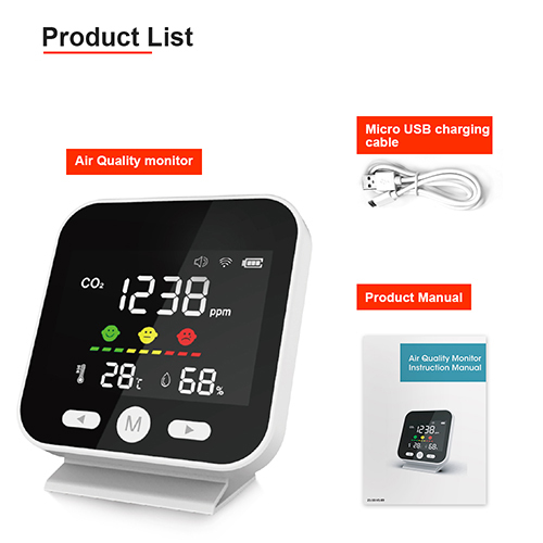 Mini Co2 Meter Monitor With Wifi Application: Industrial