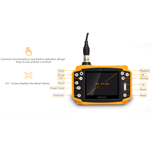 Yellow Digital Multifunctional Portable Video Borescope