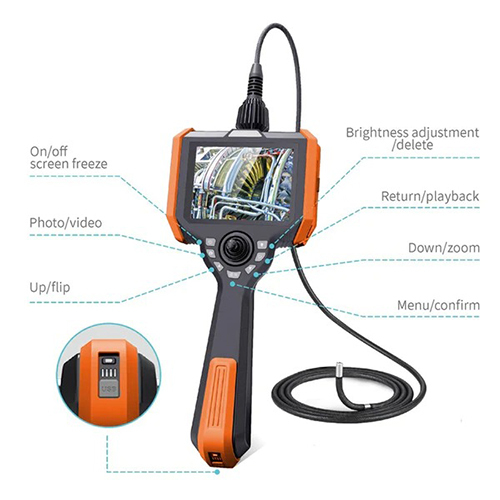 Black 2.8mm 360 Degree Articulation Borescope
