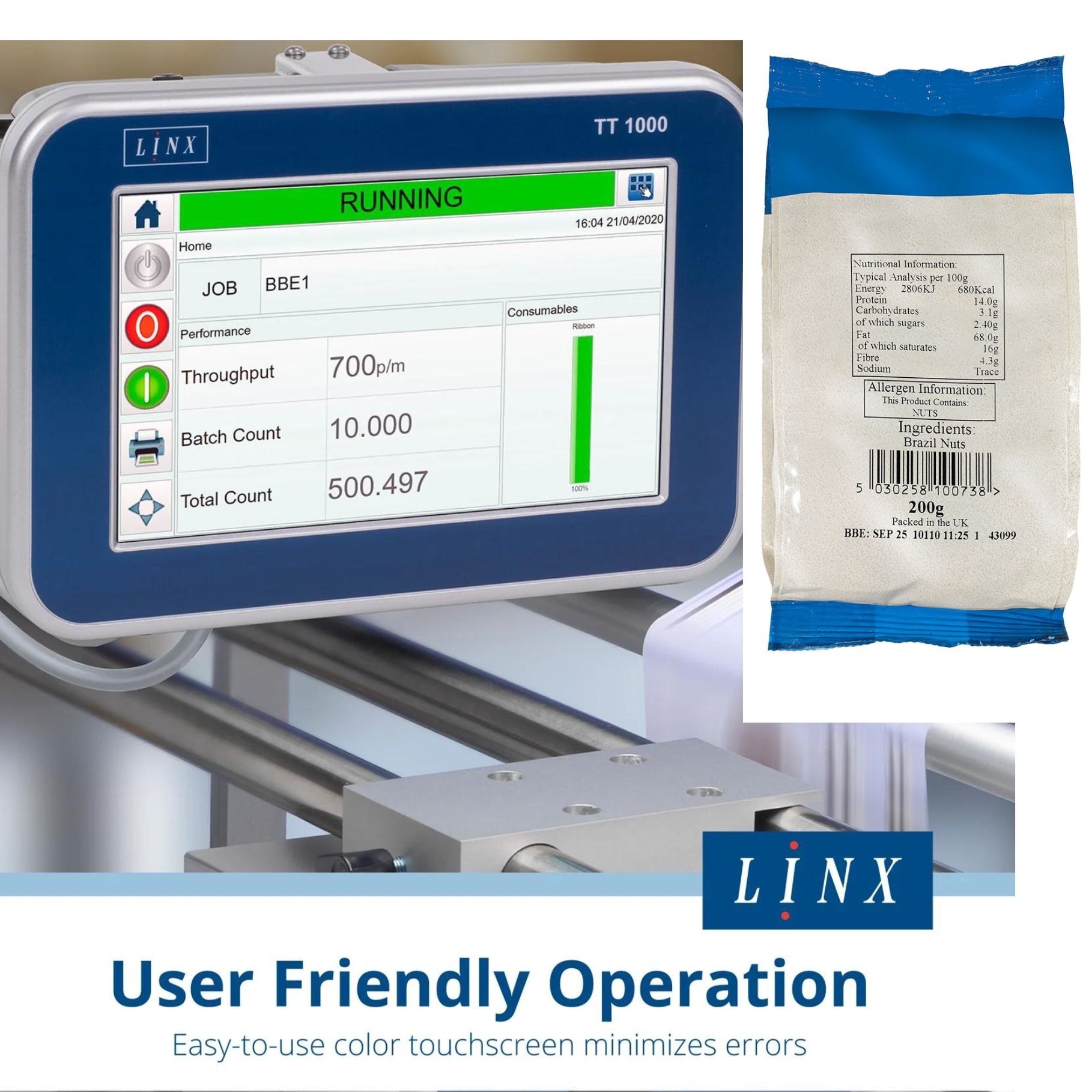 Automatic Linx Tt 1000 Thermal Transfer Printer