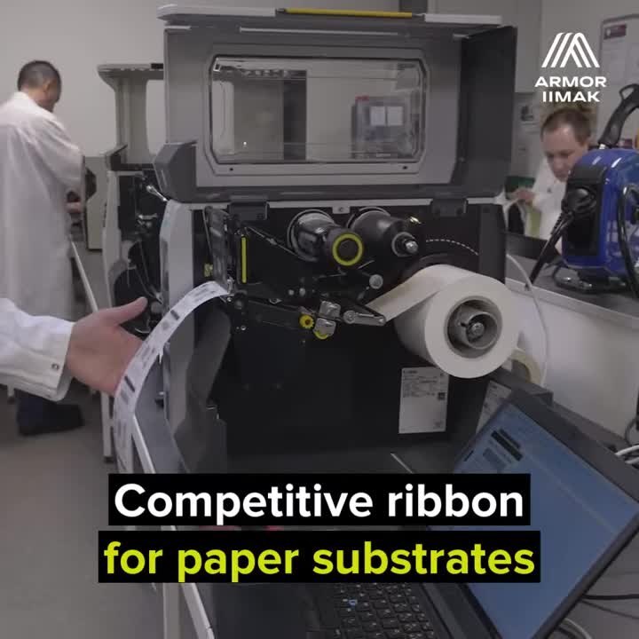 Inkanto Awr1 Wax Ribbon - Other Material, Custom Sizes From 45mm To 110mm, Black, Waterproof For Industrial Applications, Round Shape