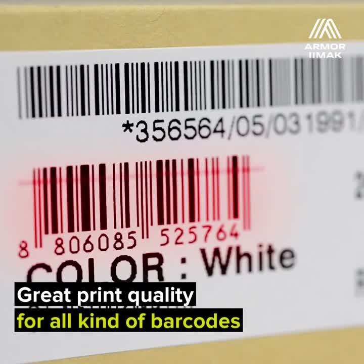 Inkanto Awr1 Wax Ribbon - Other Material, Custom Sizes From 45mm To 110mm, Black, Waterproof For Industrial Applications, Round Shape