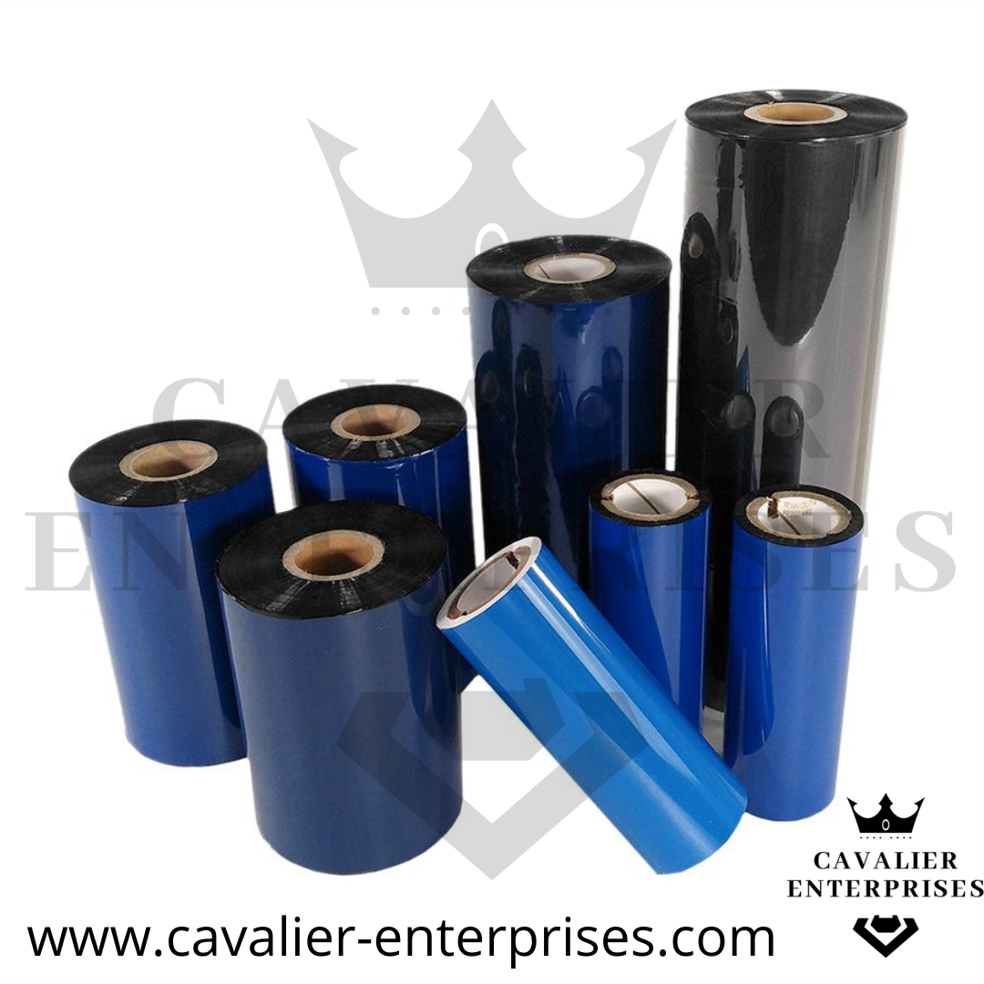 High Quality Wax Resin Thermal Transfer Ribbon - Plastic Material 6 Micron Thickness Black Color | Durable Waterproof Round Shape For Printing Industry