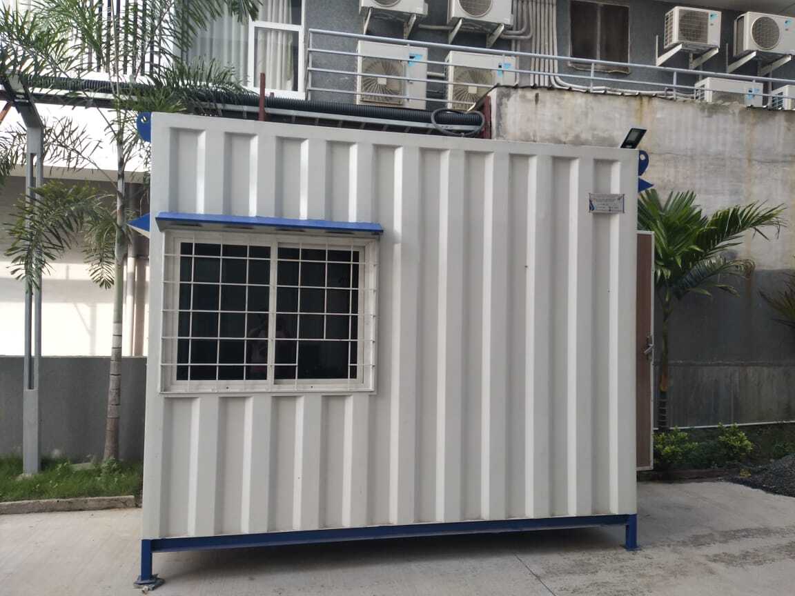 Porta Security Cabins - Color: White And Blue