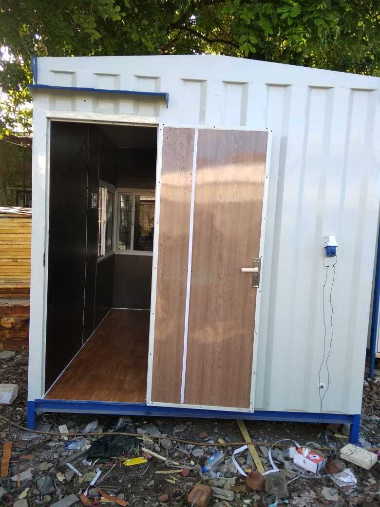 Porta Security Cabins - Color: White And Blue