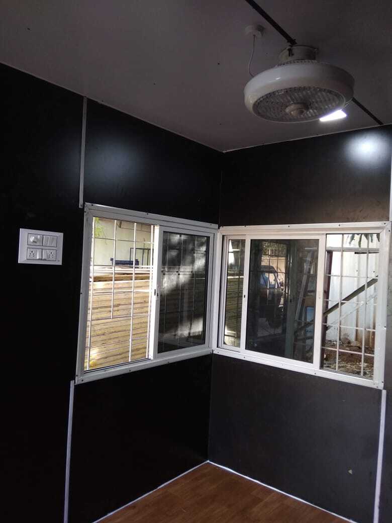 Porta Security Cabins - Color: White And Blue