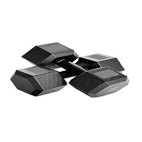 Rubber Hexa Dumbbell - Commercial Grade | Manual Operation, Muscle Gain Function, Ideal for Shoulder Toning, 1-Year Warranty