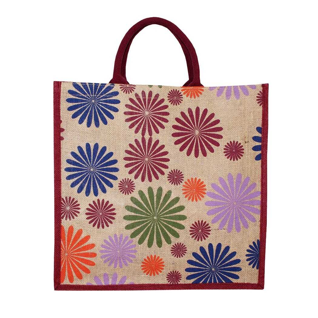 Jute Grocery Bag - 100% Jute, Customized Sizes And Colors , Durable Biodegradable Fashion Accessory For Shopping And Promotions