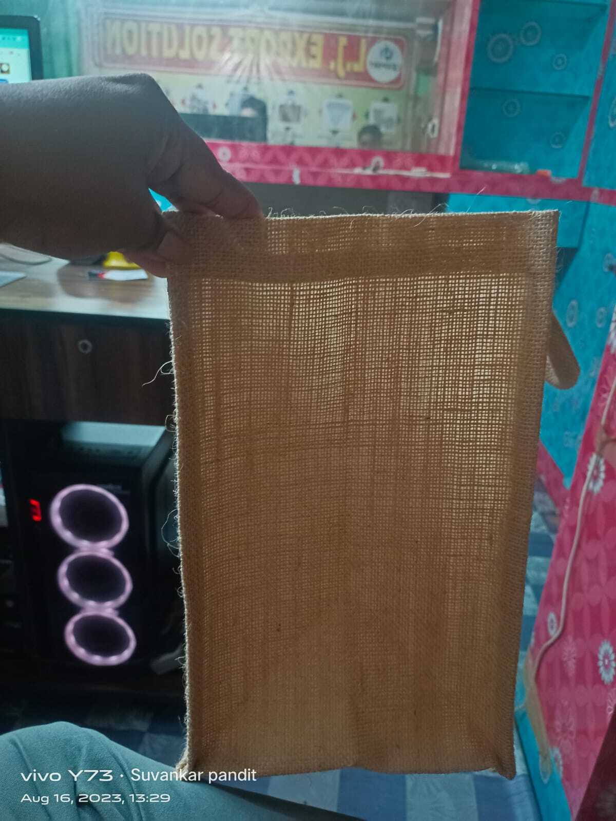 Jute Grocery Bag - 100% Jute, Customized Sizes And Colors , Durable Biodegradable Fashion Accessory For Shopping And Promotions