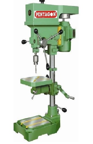 PENTAGON Pillar Type Drill Machine - Max Drilling Capacity 38 mm/32 mm with 2 HP 3 Phase Electric Motor, V-Belt R/F Switch, Spindle Taper MT4