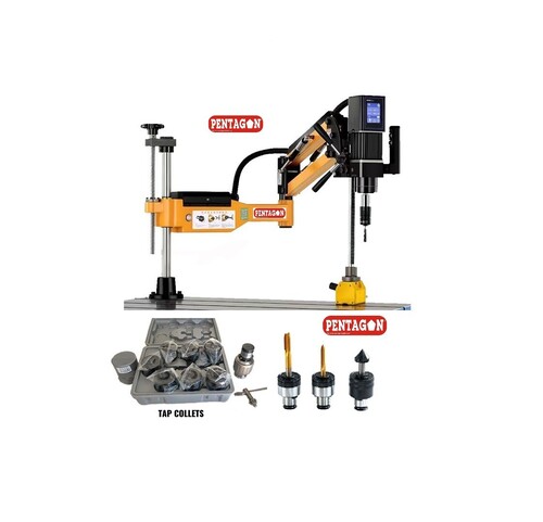 PENTAGON Flexi Arm Type Servo Electrical Drilling and Tapping Machine Model PFATSEDTM3M16 - M3-M46 Tapping Capacity, 240 RPM, 1800 W Power, User-Friendly Control Station, Articulated Arm for 1 Meter Radius