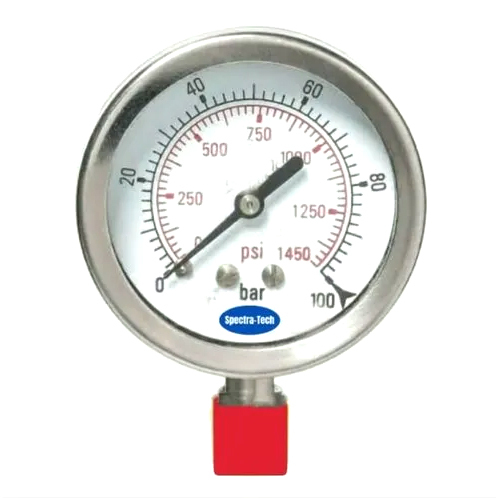 Stainless Steel Analog Pressure Gauge - Customized Size, Polished Finish | First Class Grade, Reliable For Industrial Applications