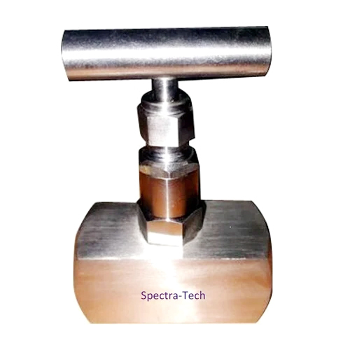 High Pressure Needle Valve - Stainless Steel, Customized Port Size | Precision Flow Control With Locking Mechanism And Pressure Gauge