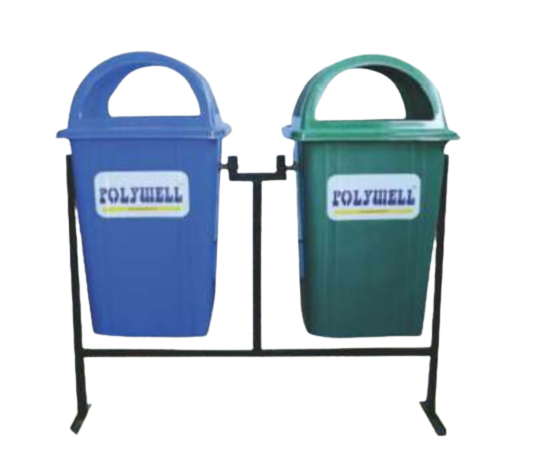 110l Litter Bin - Color: Blue & Green