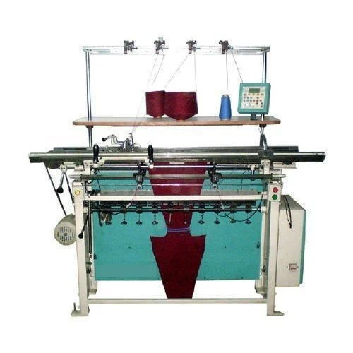 स्लिवर हैंड ड्रिवेन फ्लैट निटिंग मशीन