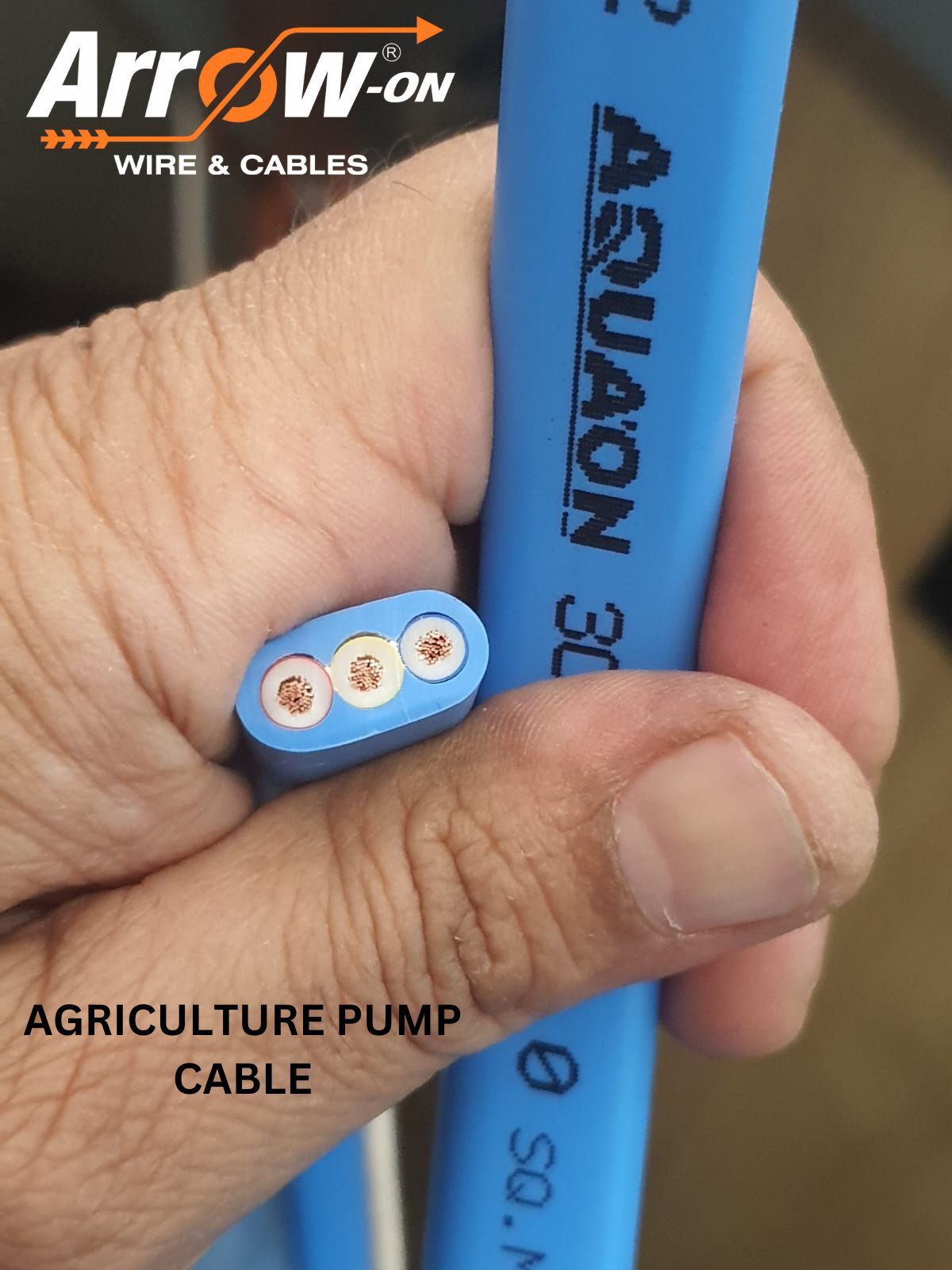 Submersible Waterproof Cable - Copper Material, Different Sizes, Black Color, 1100 Volt Rated Voltage | Flexible Insulation, Ideal For Wet Environments