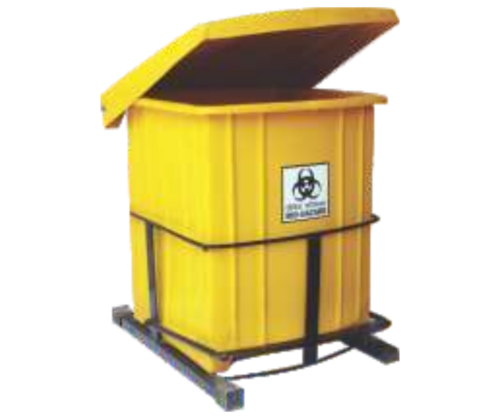 Bio Medical Waste Bins Rectangular (Roto) - Color: Black