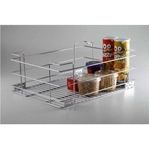 Multipurpose Kitchen Basket - Stainless Steel, 15x20x4 Inch | Sleek Design, Air Circulation for Freshness, Wall Mounted Convenience