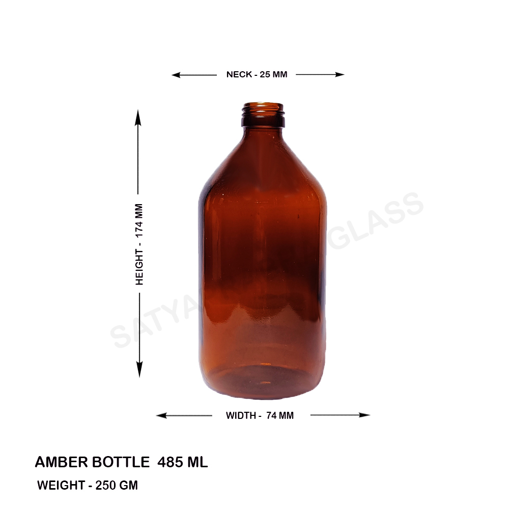Amber Brown Phenyl Bottle