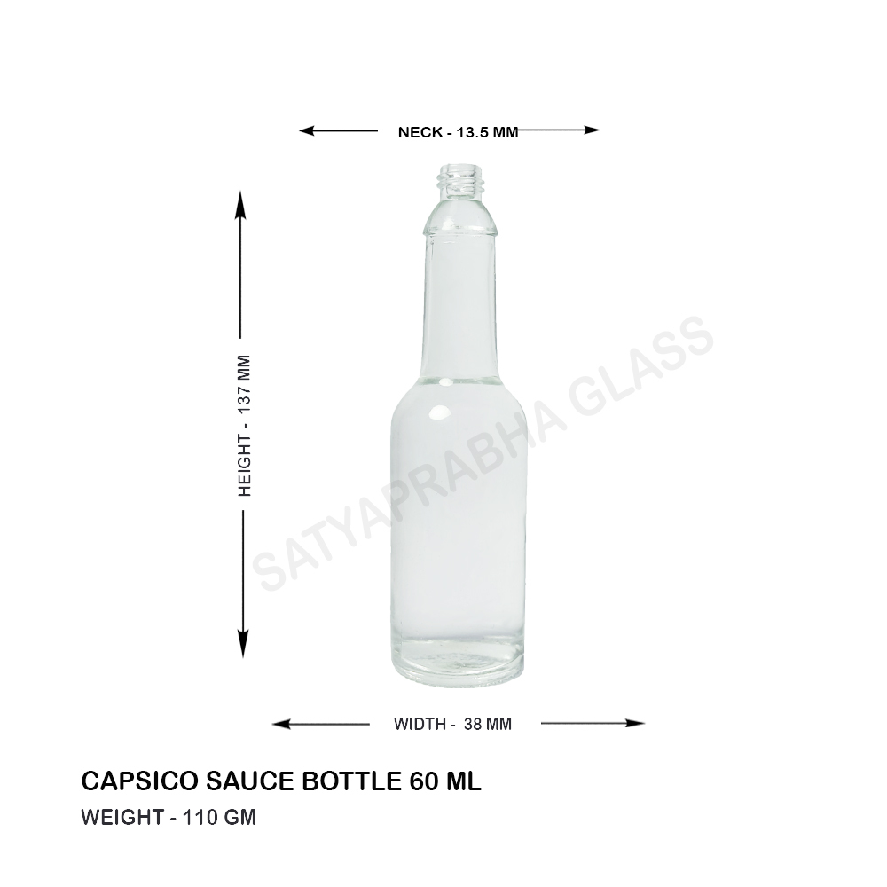 Transparent 60 Ml Sauce Bottle