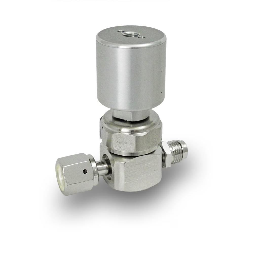 Pneumatic Diaphragm Valve - High Pressure, High Temperature | Silver Metal Seal End, Electropolished, Leak-tight Integrity For Industrial Gas Flow Control