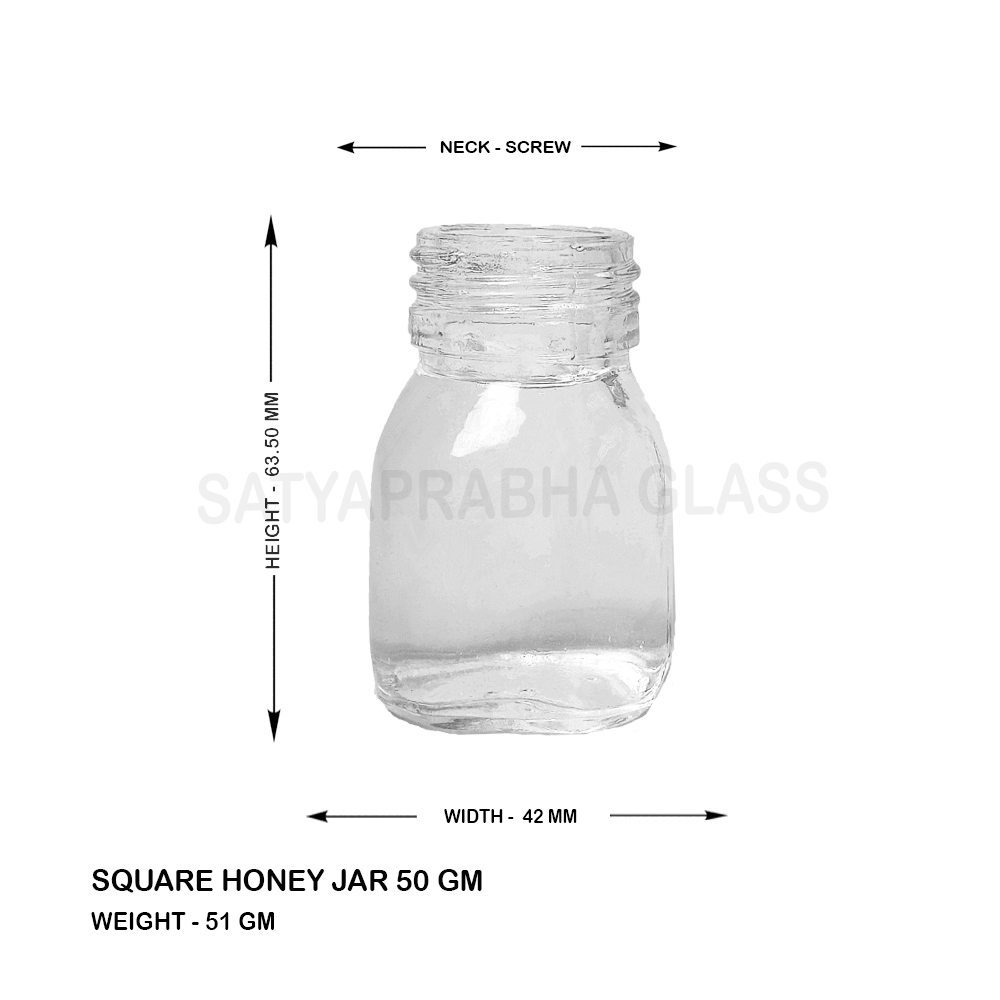 Transparent 50 Ml Honey Jar