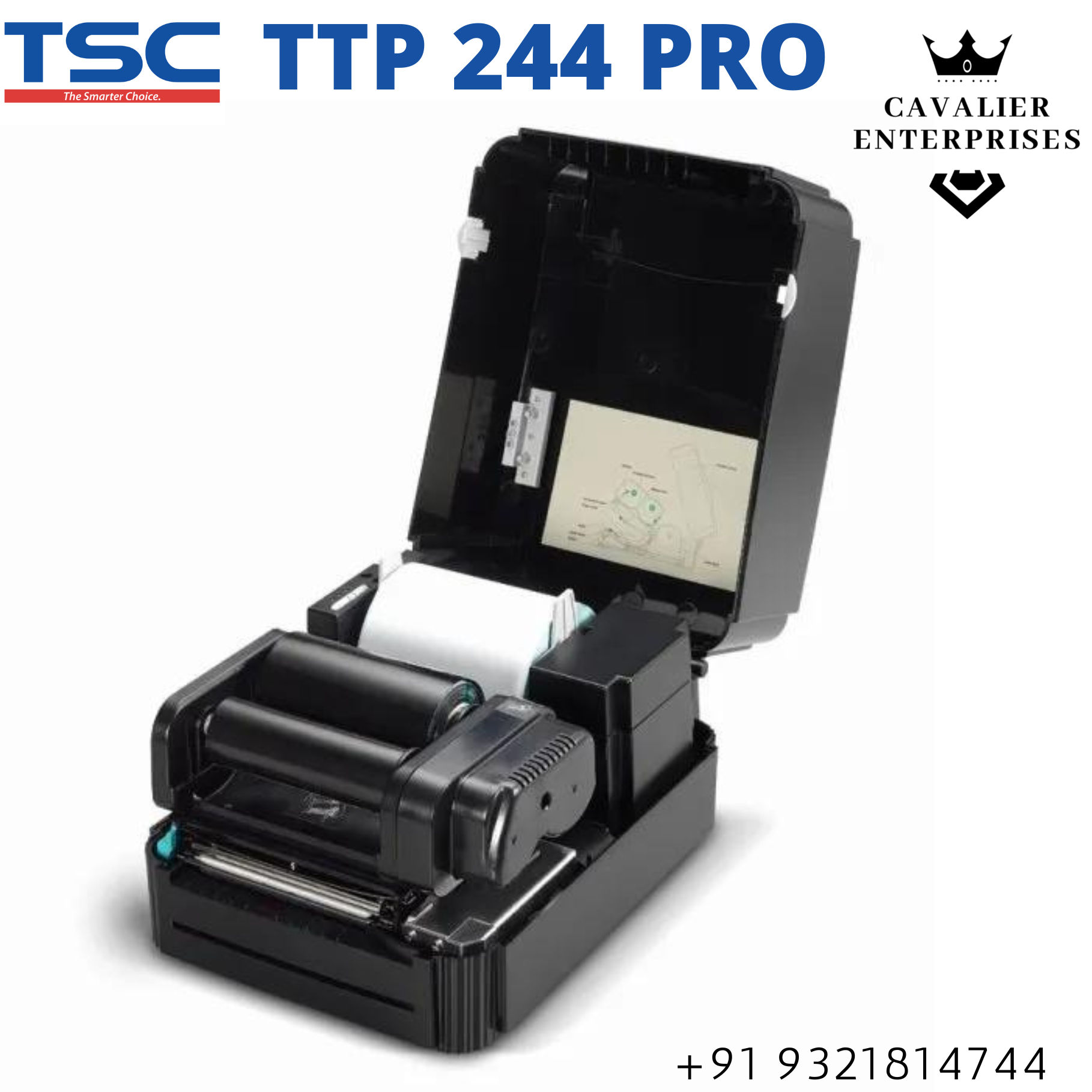 Plastic Tsc Ttp-244 Pro Desktop Thermal Transfer Barcode Printer